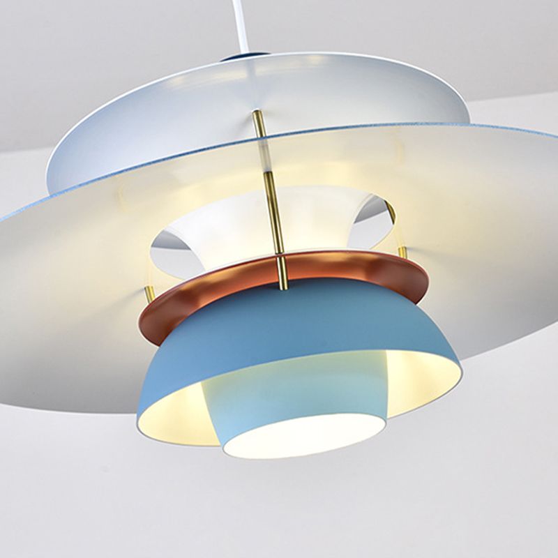 Modern Style Hanging Light Colorful Metal Pendant Lighting Fixture for Sitting Room