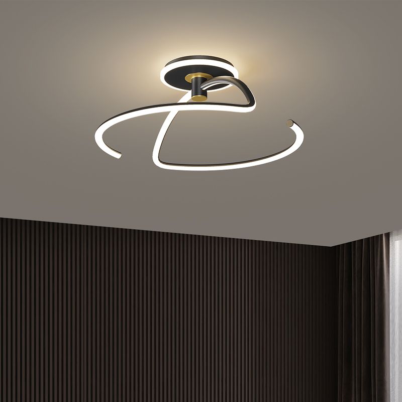 Nordic Linear Ceiling Light Aluminum Flush Mount Light for Living Room