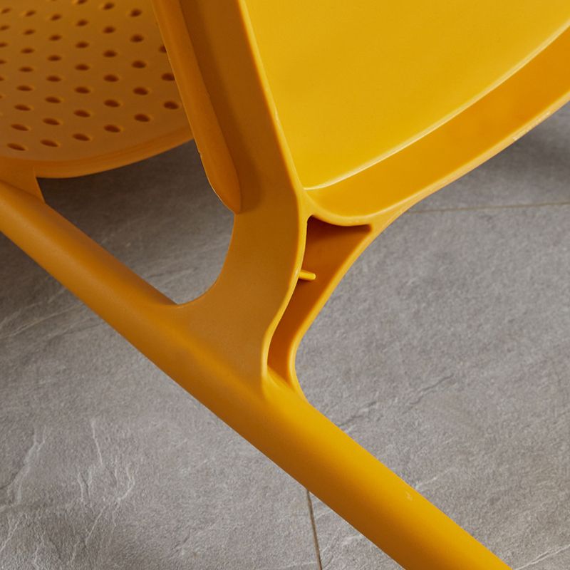 Modern Home Kitchen Chair Open Back Plastic Dining Side Chair