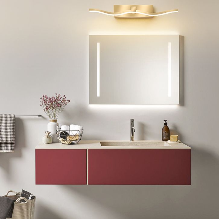 Linear Metal Vanity Wall Mount Lamp 1-Light Contemporary Wall Lighting Fixture