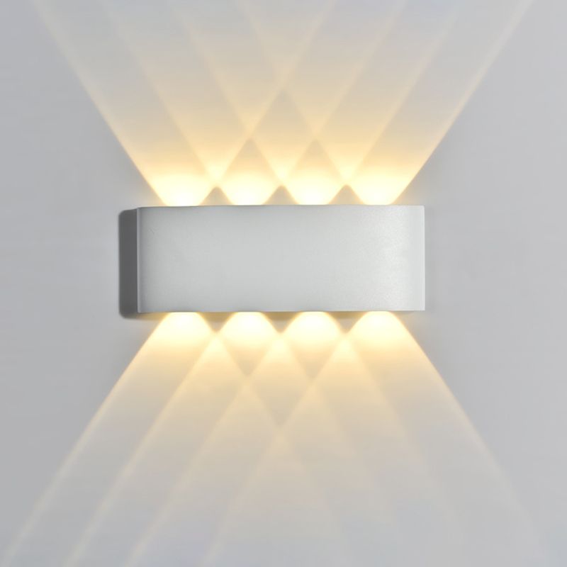 Moderner minimalistischer Stil nach oben und unten LED Wandleuchten Metallleuchten für Außenwand
