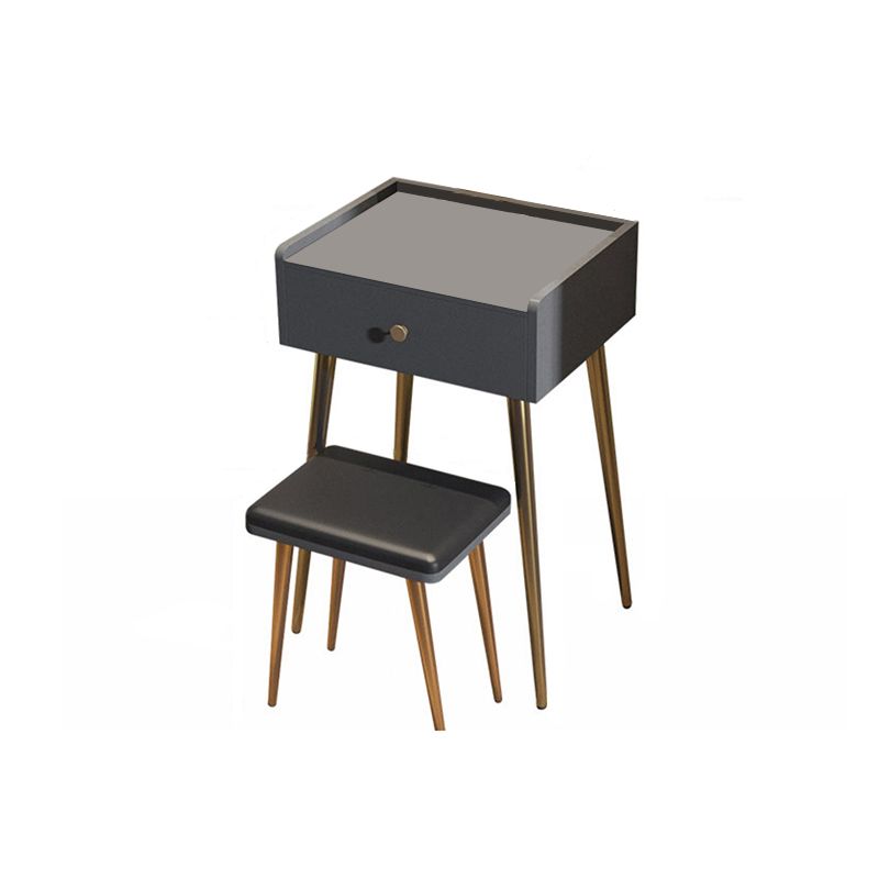 Rectangular Top Vanity Makeup Table - 30.7" Tall Vanity White/Grey Makeup Table