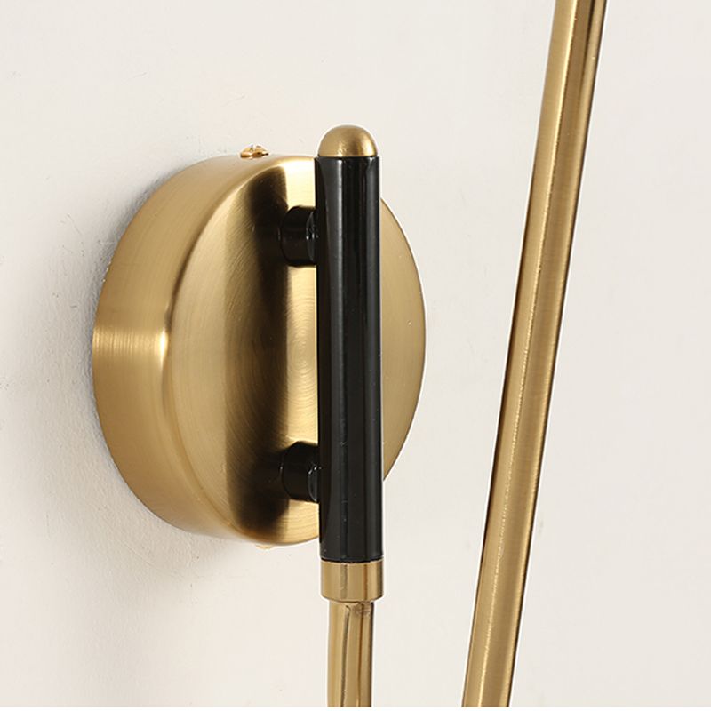 Zeitgenössische verstellbare Wandleuchten Einkopf -Schwarze Wandlampe für Schlafzimmer Wohnzimmer