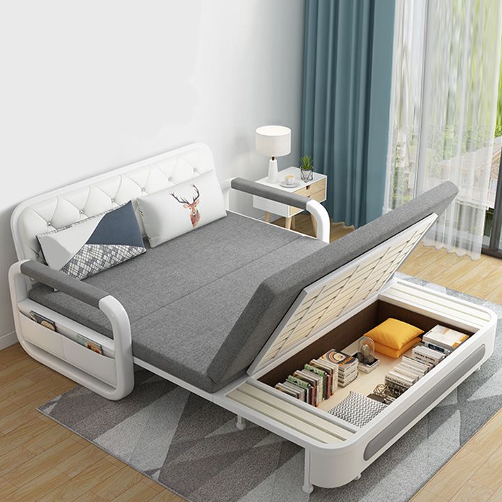 Cushion Back Sofa Futon Pillow Included Round Arms Futon Sofa Bed