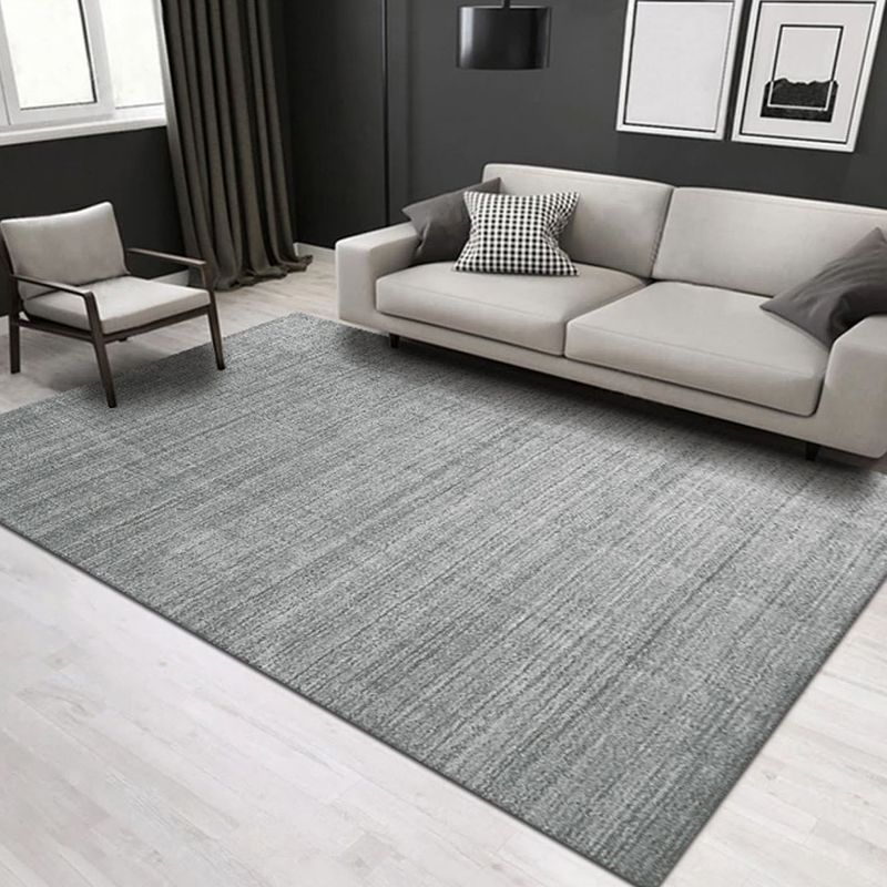 Grey Living Room Area Carpet Modern Tie-Dye Print Area Rug Polyester Stain Resistant Rug