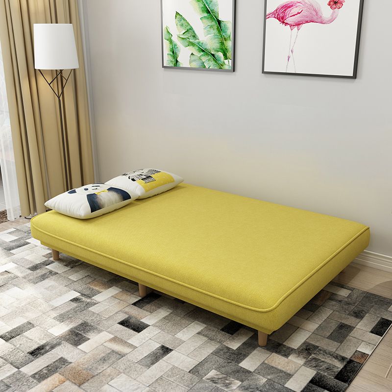Fabric Adjustable Sleeper Sofa Split Back 59"/66.93"/70.87" Wide Armless Sofa Bed