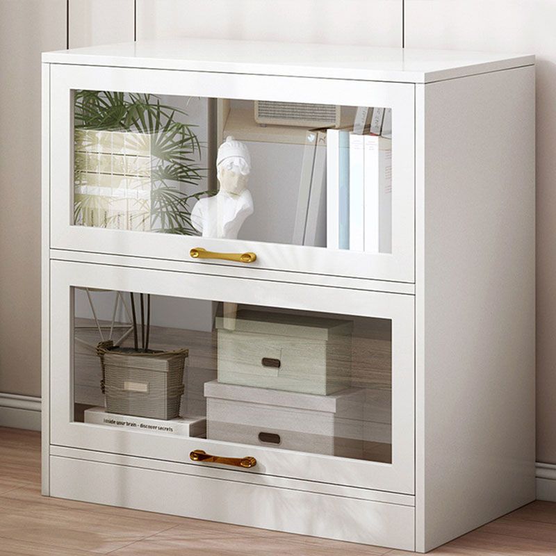 Modern Engineered Wood Shelf Bookcase Floor Closed Back Home Book Shelf with Doors