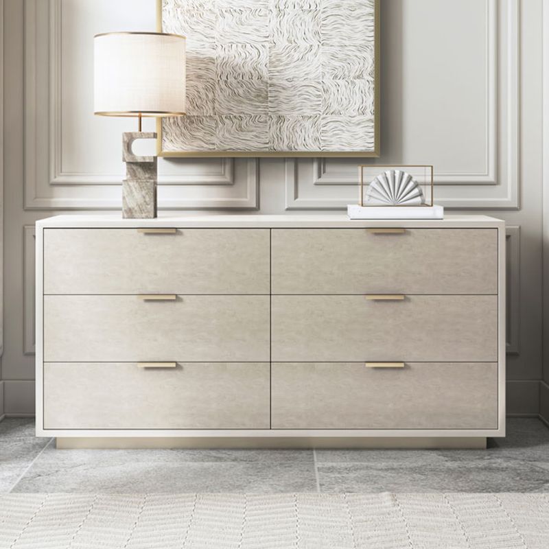 Ultra-Modern Double Dresser Solid Wood Storage Chest with Drawers for Bedroom