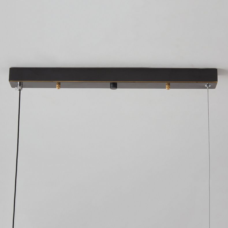 Metal/Glass Kitchen Island Lighting Modern Golden/Black Ceiling Light for Home
