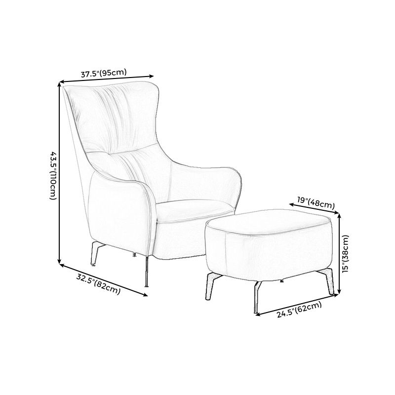 Nordic Single Chair Modern Simple Tiger Chair Leather Single Sofa Light Luxury High Back