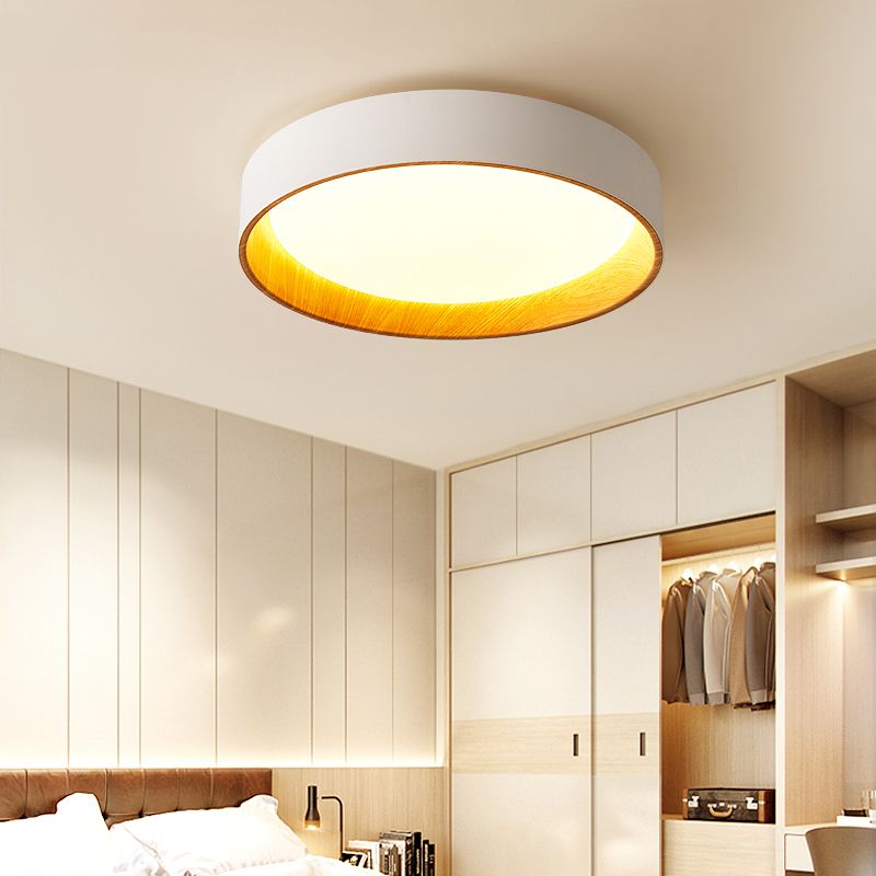 Modern Flush Mounted Ceiling Lights Simple Wooden LED Flush Mount Lighting