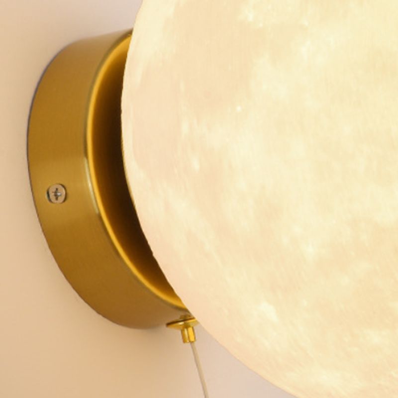 Children Metal Wall Light Flush Mount Globe Shaded Lighting for Foyer and Home