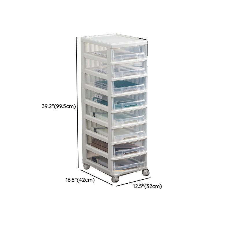 Transparent Filing Cabinet Modern Plastic Drawers Cabinet for Office