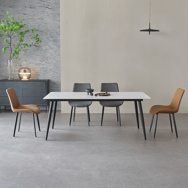 Rectángulo industrial de 4 pies Muebles para el hogar Mesa de comedor de piedra para el hogar