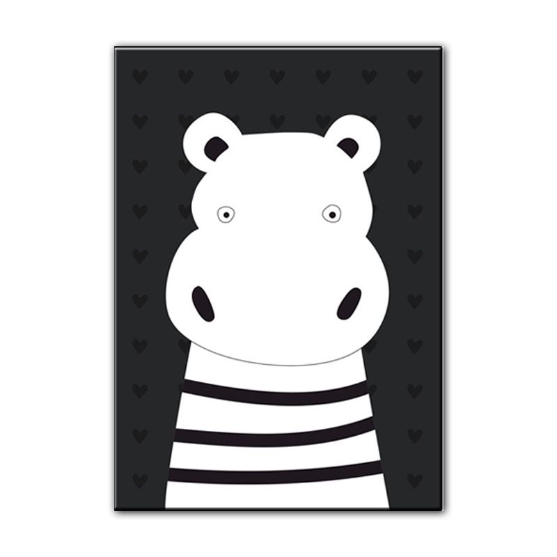 Animal Wall Art Decor Minimalist Decorative Dining Room Canvas in White, Multiple Size Available