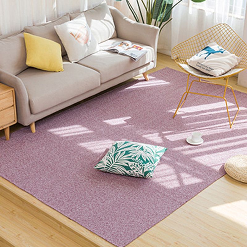 Multicolor Modern Indoor Rug Cottonr Solid Carpet Easy Care Rug for Living Room