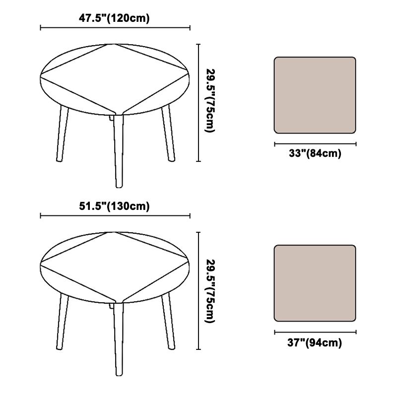 Moderne stijl massief houten eettafel bruine ronde drop-bladtafel met 4 poten voor thuis