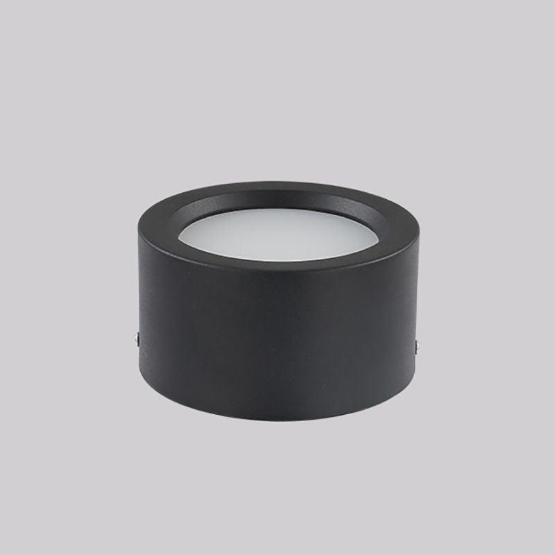 Plafonnier LED de forme cylindrique en fer moderne, 1 lumière, montage encastré pour couloir d'allée