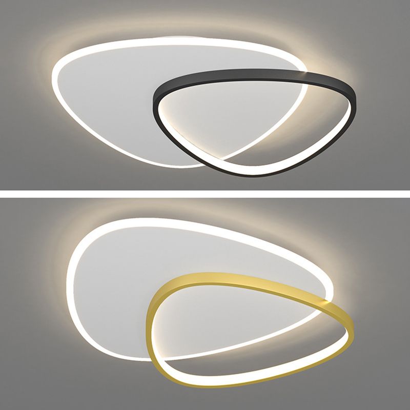 Minimalist Triangle Ceiling Light Fixture Acrylic LED Bedroom Flush Mount Ceiling Fixture