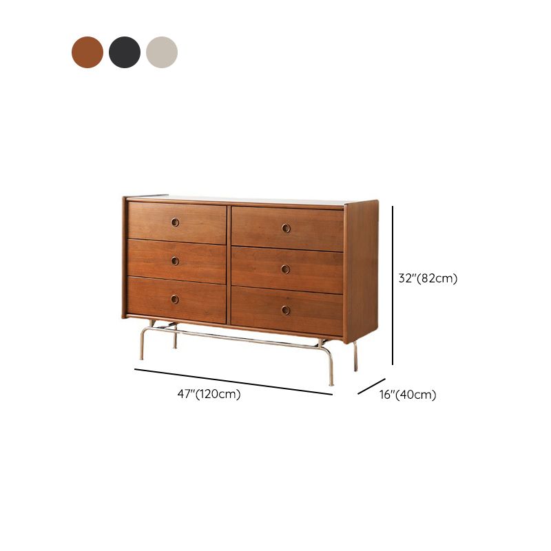Horizontal Double Dresser Contemporary Dresser with Storage for Home