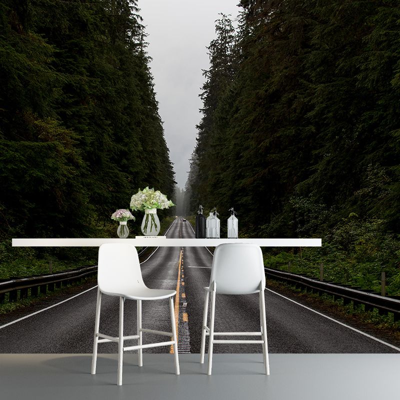 Customized Photography Industrial Mural Wallpaper with Road Pattern for Boy's Bedroom