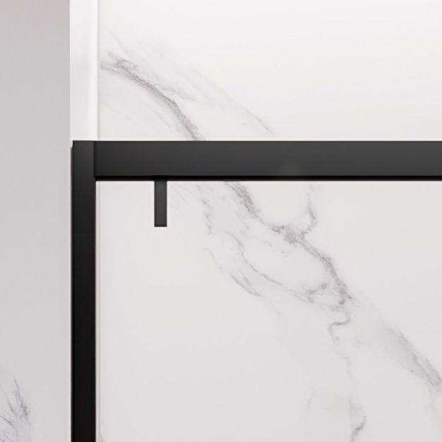 Double Sliding Semi Frameless Inline Tempered Glass Shower Door