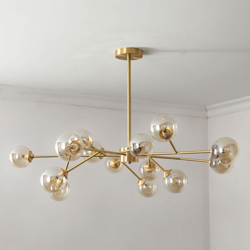 Globe Metal kroonluchter lichtglasschaduw moderne suspensie hanglamp
