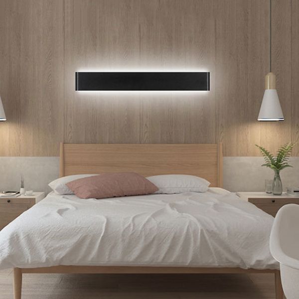 Contemporary Style Rectangular Wall Lamps Metal 2 Lights Wall Lighting