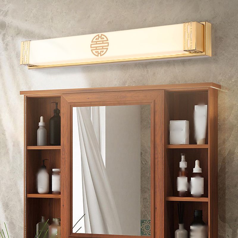 Modern Metallic LED Wall Sconce Linear Bathroom Vanity Lighting Fixture