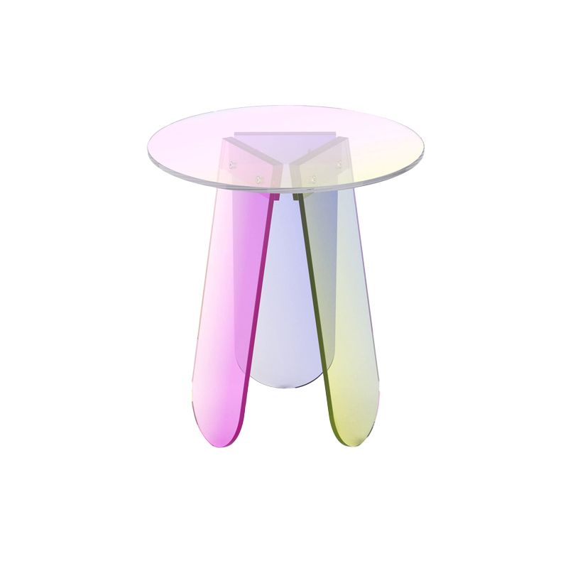 Luxurious Acrylic Side Table Round/Oval Side End Snack Table