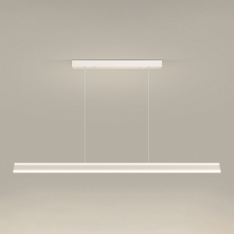 LED Modern Metal Pendant Lamp Linear Shape Island Light with Acrylic Shade for Living Room