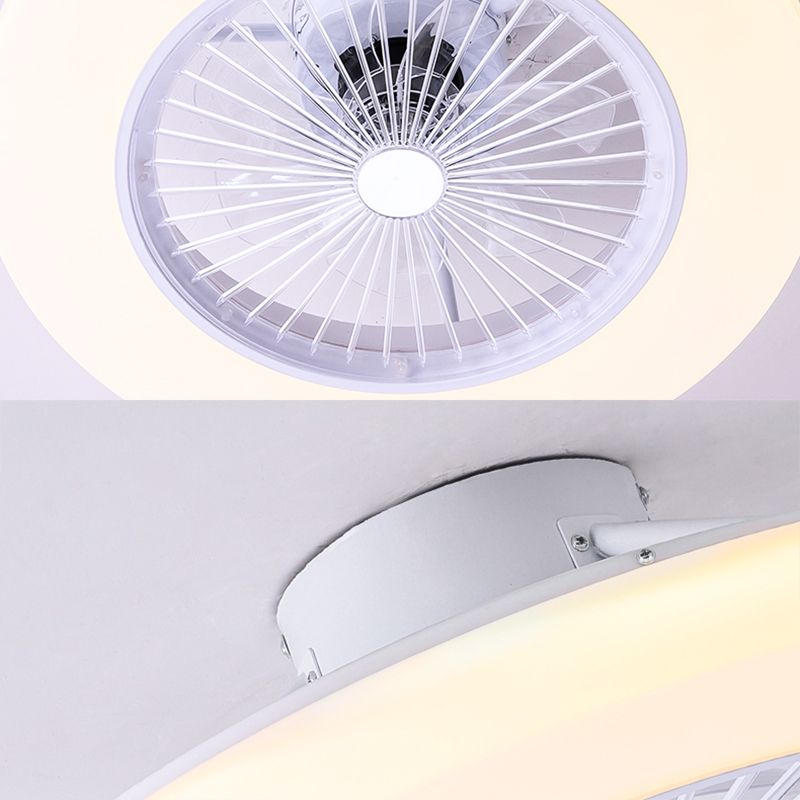 Gerade geschnittene runde Lüfterlampe Einfachheit Acryl-Esszimmer LED Semi Flush Light