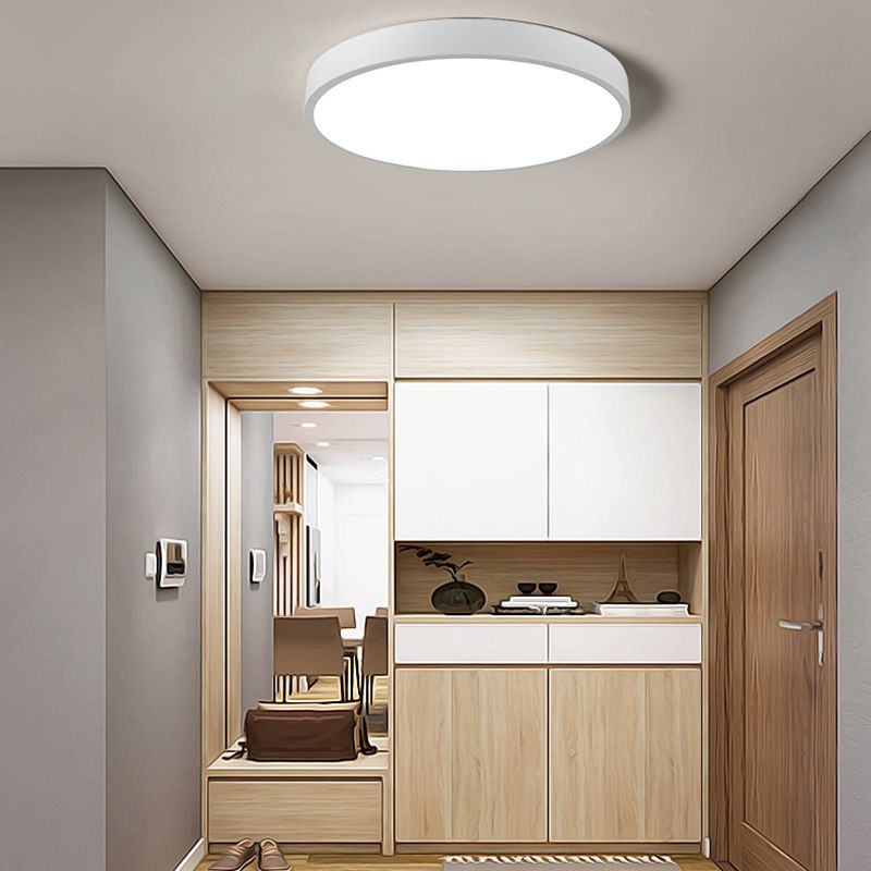 Lámpara de techo minimalista de montaje empotrado, luz de techo LED para sala de estar, habitación de niños