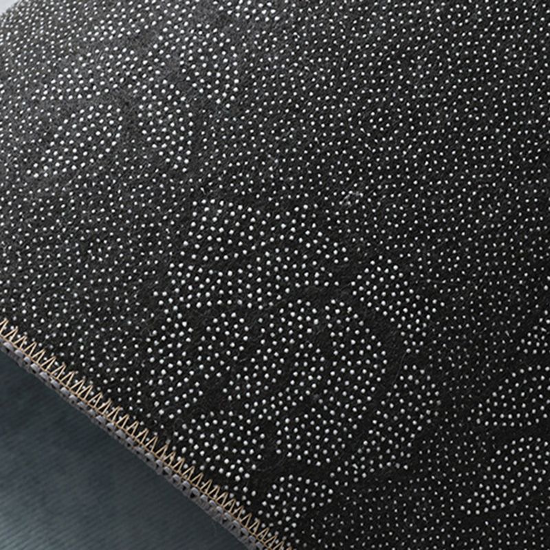 Dark Gray Modern Rug Polyester Geometry Indoor Rug Washable Rug for Living Room