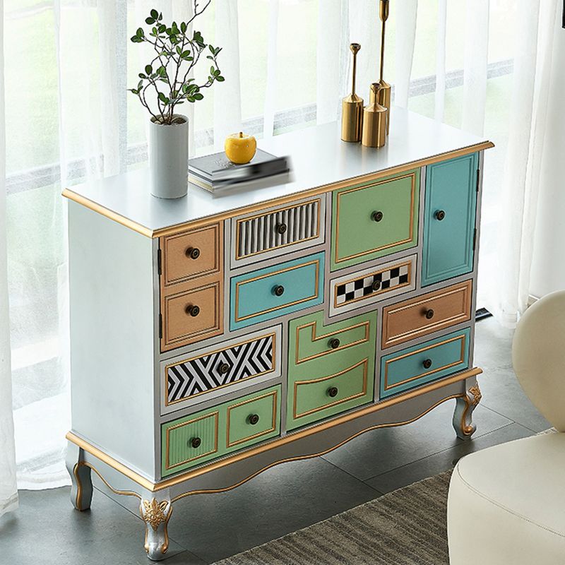 Nautical Chest Bedroom Solid Wood Storage Chest with Drawers