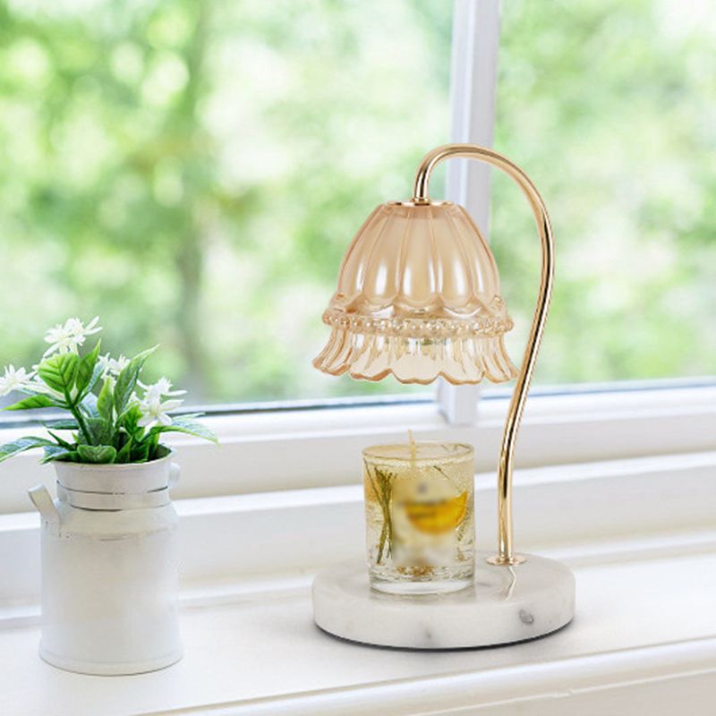 1 Light Bell Table Lighting Modern Style Glass Table Lighting for Bedroom