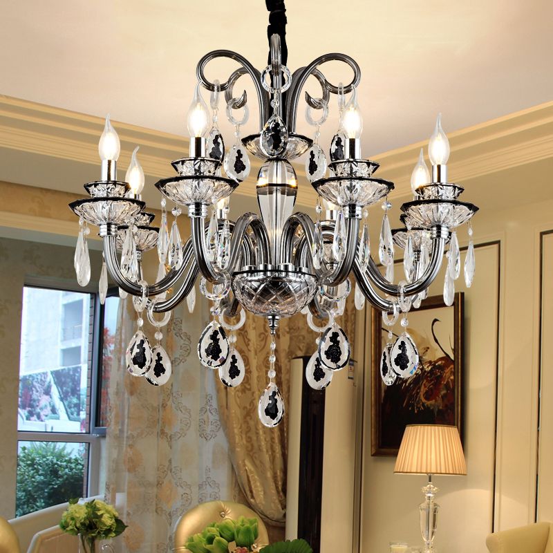 Kerze Kronleuchter Leuchte Traditionelle Kristallheizbeleuchtung für das Restaurant