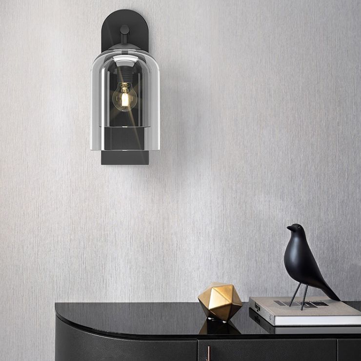 1-Licht-Halbzylinder Wandleuchte modern