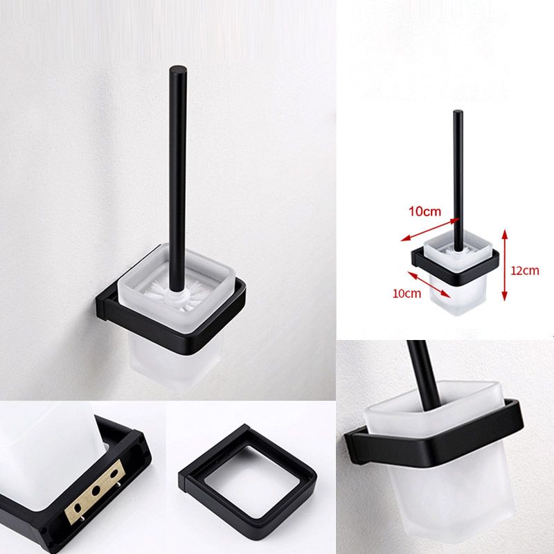 Black Bathroom Accessories Hardware Set with Towel Bar and Bath Shelf