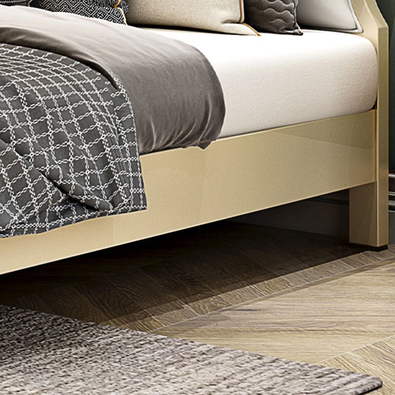 Traditional Upholstered Headboard Standard Bed Mattress Included with Legs