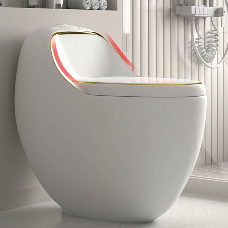 Contemporary Skirted Toilet Bowl One Piece Ceramic Urine Toilet with Seat