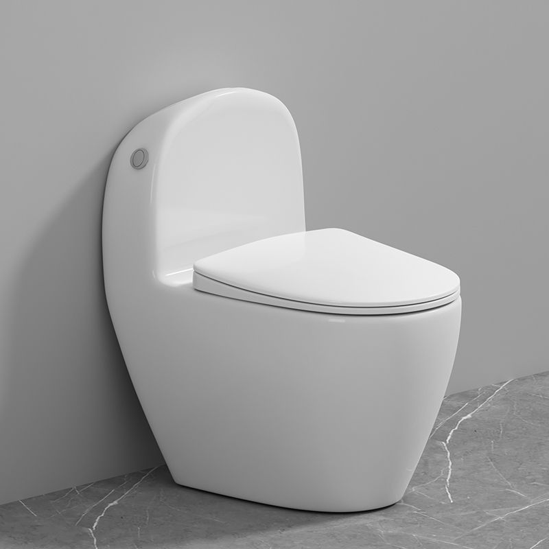 Contemporary Ceramic White Toilet Bowl Floor Mount Urine Toilet with Seat for Washroom