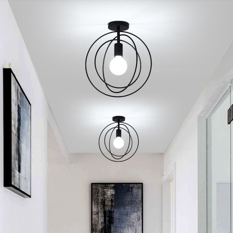 Modern Ceiling Light 1-Light Ceiling Mount Light with Metal Shade for Bedroom