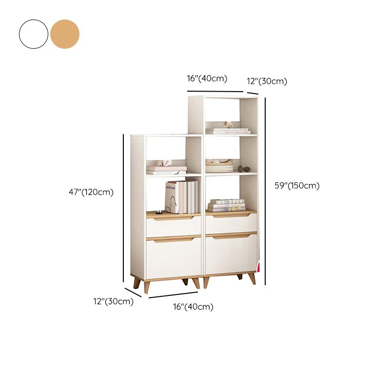 Contemporary Style Simple Wood Chest with Shelves for Living Room