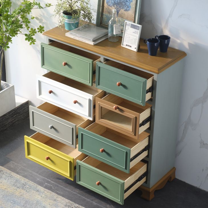 Nautical Vertical Lingerie Chest Wood Storage Chest Dresser for Bedroom