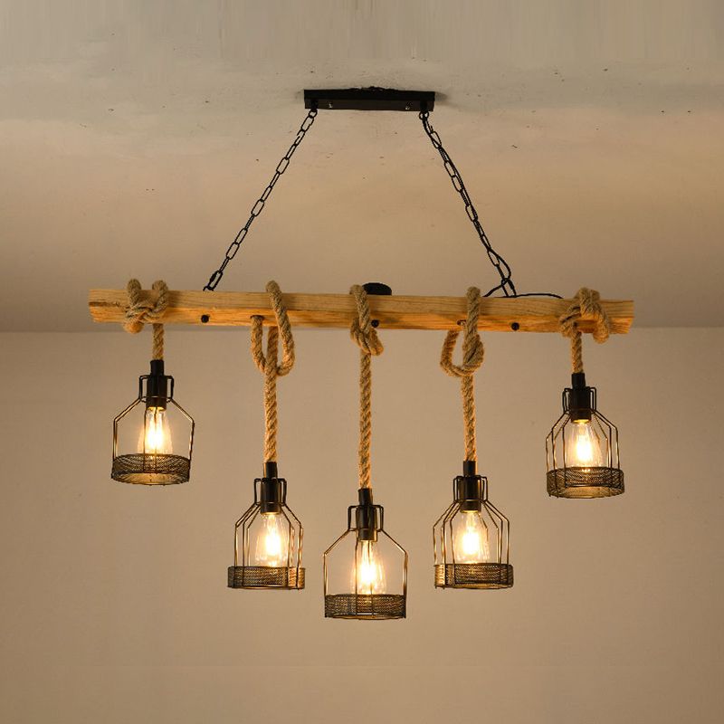 Industrial Island Light Metal Pendant Lighting Fixture for Dining Room