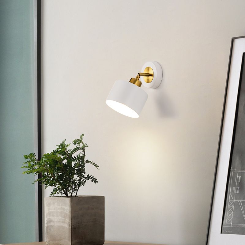Modern Simple Rotatable Wall Light Cylinder Shape Wall Lamp for Living Room