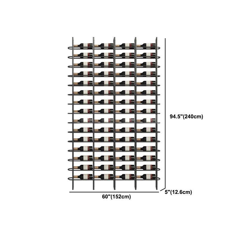 Industrial Wine Bottle Holder Floor Wine Rack in Matte Black