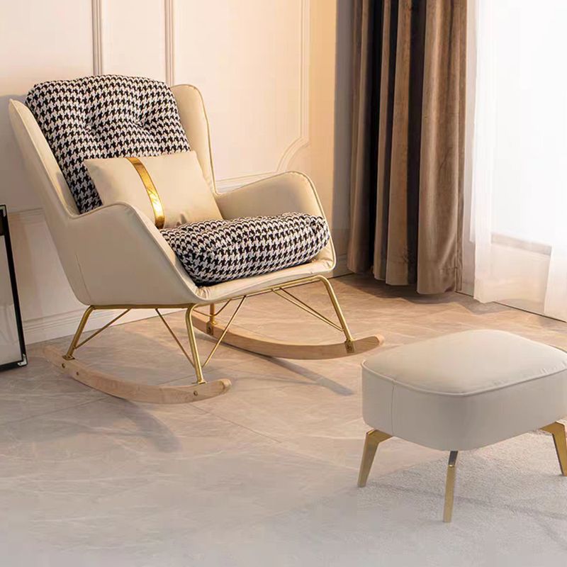 Modern Style Single Rocker Chair Waterproof Home Chair for Living Room