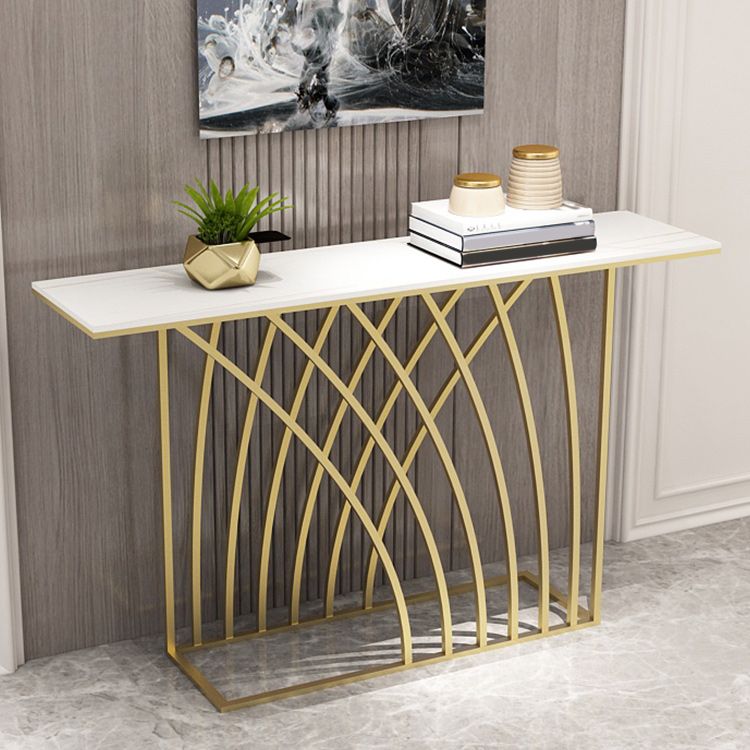11.8 Inch Wide Console Table Slate Glam Rectangle Hall Console